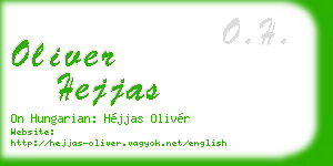 oliver hejjas business card