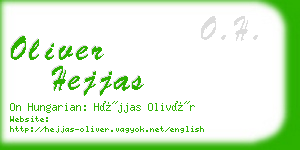 oliver hejjas business card